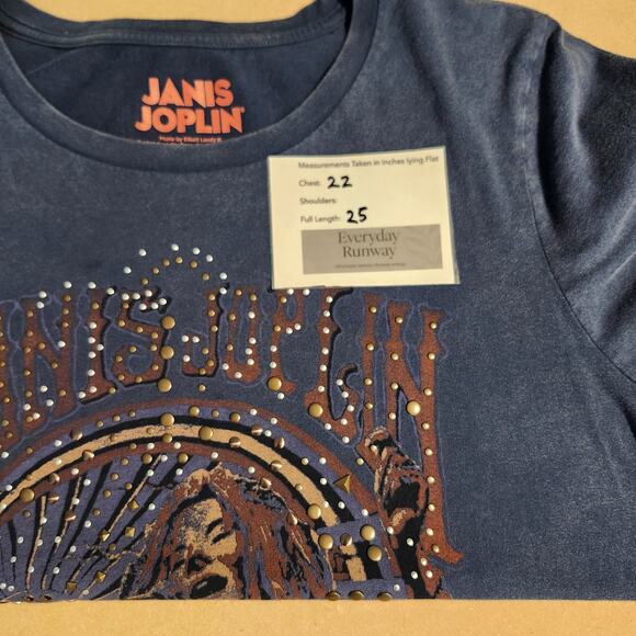 Lucky Brand Janis Joplin Tee XL Blue - Picture 7 of 7